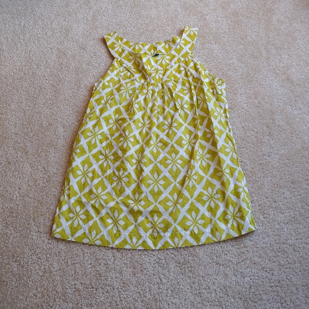 Banana republic greenish yellow&white tank